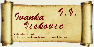 Ivanka Višković vizit kartica